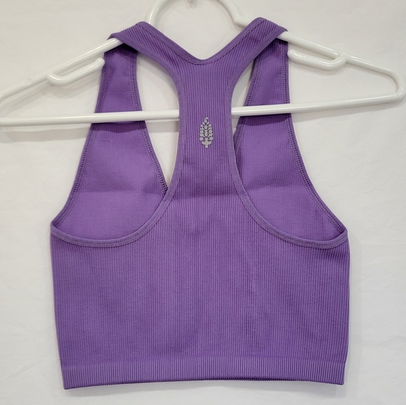 Free People Free Throw Crop, Purple Dust, Size L, NWT - Picture 5 of 6